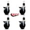 Service Caster 5'' Hard Rubber Swivel 1-7/8'' Expanding Stem Caster Set with Brake, 4PK SCC-EX20S514-HRS-PLB-178-4 - alternate 2
